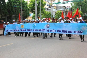 Diễu hành hưởng ứng Ngày phòng, chống mua bán người năm 2019.