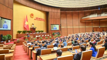 Toàn cảnh phiên họp của Quốc hội. (Ảnh: DUY LINH) 