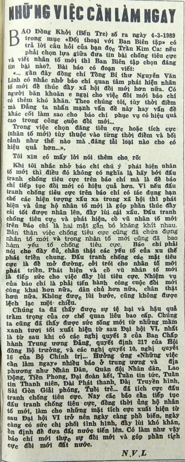 Những việc cần làm ngay (Bài 25)