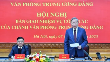 Tổng Bí thư Tô Lâm phát biểu chỉ đạo hội nghị. (Ảnh: ĐĂNG KHOA)
