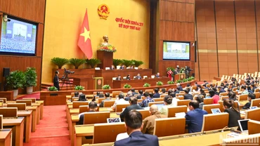 Quang cảnh phiên họp của Quốc hội ngày 21/11/2023. (Ảnh: DUY LINH)