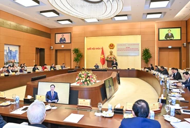 [Ảnh] Tổng kết công tác phối hợp giữa Thường vụ Quốc hội và Trung ương Mặt trận Tổ quốc Việt Nam