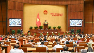 Phiên họp tại Kỳ họp thứ 7 của Quốc hội khóa XV. (Ảnh: DUY LINH)