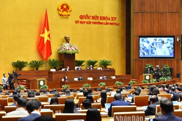 Phiên họp của Quốc hội ngày 7/1/2023 về Quy hoạch tổng thể quốc gia thời kỳ 2021-2030. (Ảnh: THỦY NGUYÊN)