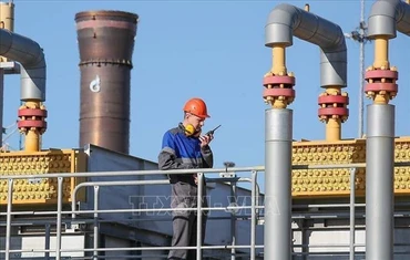 Trạm khí đốt Russkaya ở Krasnodar, miền nam Nga. Ảnh: TASS/TTXVN