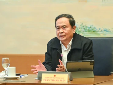 Chủ tịch Quốc hội Trần Thanh Mẫn phát biểu ý kiến tại phiên thảo luận tổ. (Ảnh: DUY LINH)
