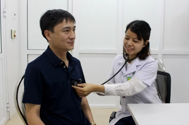 Khám sức khỏe tổng quát tại Bệnh viện Đa khoa thành phố Vinh. (Ảnh: Đình Nguyệt)