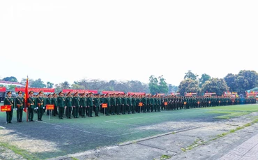 Toàn cảnh buổi Lễ ra quân huấn luyện năm 2023. (Ảnh: Đình Tuyên)
