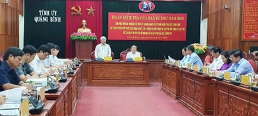 Đồng chí Đỗ Văn Chiến phát biểu tại buổi làm việc.