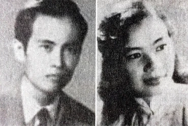 Nhà văn-nhà báo Lê Khánh Căn và vợ là Nghệ sĩ Ưu tú Tân Nhân.