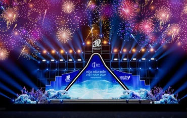 Sân khấu chung kết Hoa hậu Biển Việt Nam 2024 sẽ kết hợp cùng màn pháo hoa chào đón năm mới của tỉnh Bình Thuận.