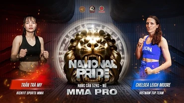 Giải năm nay có một trận đấu nữ duy nhất của đại diện Việt Nam và Anh quốc. (Ảnh: VMMAF)