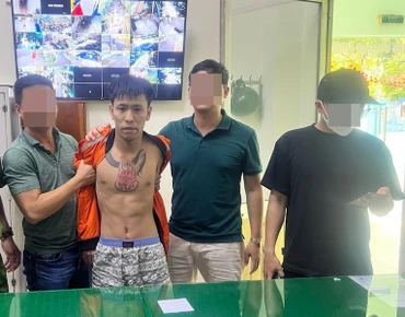 Đối tượng Lê Đình Hải bị bắt giữ. (Ảnh: Công an cung cấp)