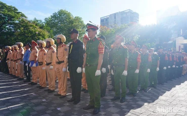 Đà Nẵng ra mắt mô hình “Cảnh sát giao thông phụ trách địa bàn cấp xã”. Ảnh: ANH ĐÀO.
