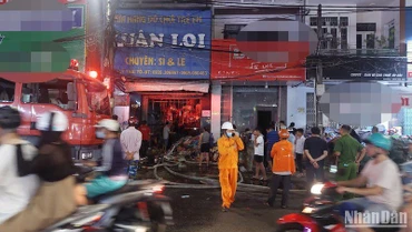 Hiện trường nơi xảy ra vụ hỏa hoạn. 