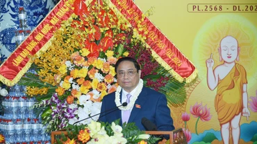 Thủ tướng Phạm Minh Chính phát biểu ý kiến tại Đại lễ Phật đản.