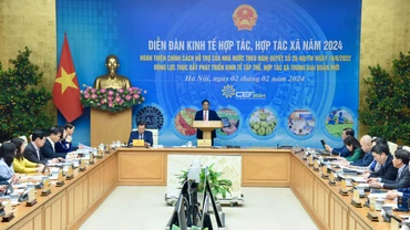 Quang cảnh Diễn đàn kinh tế hợp tác, hợp tác xã năm 2024.