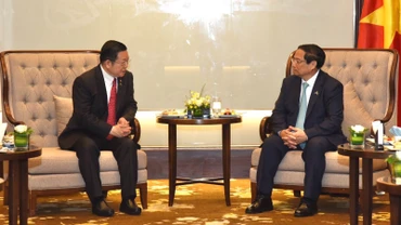 Thủ tướng Chính phủ Phạm Minh Chính tiếp Tổng Thư ký ASEAN Kao Kim Hourn.