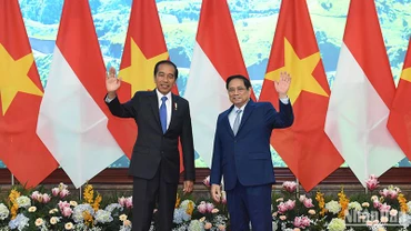 [Ảnh] Thủ tướng Phạm Minh Chính đón và hội kiến với Tổng thống Cộng hòa Indonesia Joko Widodo