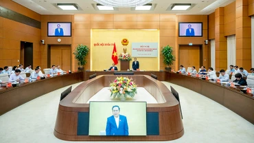 Quang cảnh hội nghị tại Nhà Quốc hội. (Ảnh: Duy Linh)
