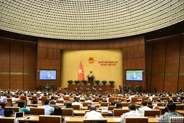 Quang cảnh một phiên thảo luận ở hội trường tại Kỳ họp thứ 6, Quốc hội khóa XV. (Ảnh: DUY LINH)