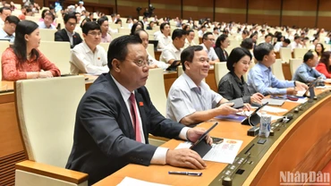 Luật Thủ đô (sửa đổi) được Quốc hội thông qua với tỷ lệ tán thành cao. (Ảnh: ĐĂNG KHOA)