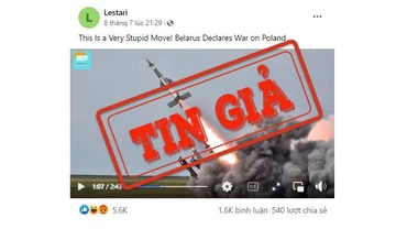 Bài đăng đưa thông tin sai sự thật trên mạng xã hội Facebook. (Ảnh chụp màn hình)