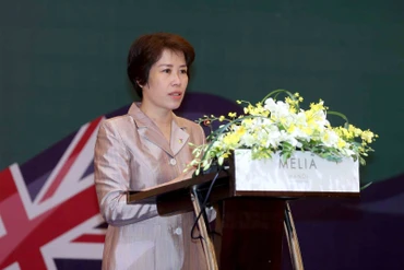 Quang cảnh Diễn đàn đầu tư Australia-Việt Nam 2023 tại Hà Nội chiều 17/4.