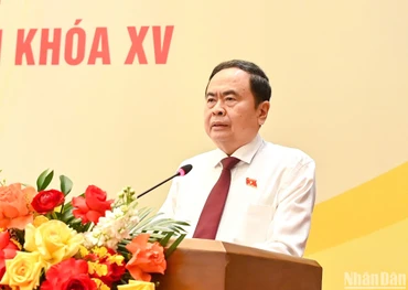 Chủ tịch Quốc hội Trần Thanh Mẫn phát biểu khai mạc Hội nghị. (Ảnh: DUY LINH)