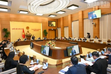 Quang cảnh Phiên họp thứ 20 của Ủy ban Thường vụ Quốc hội. (Ảnh: DUY LINH)