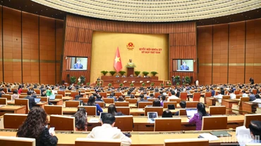 Quang cảnh Kỳ họp thứ 8, Quốc hội khóa XV. (Ảnh: DUY LINH)