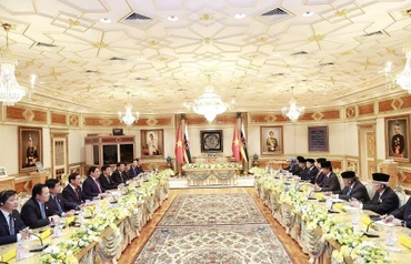[Ảnh] Thủ tướng Phạm Minh Chính hội đàm với Quốc vương Brunei