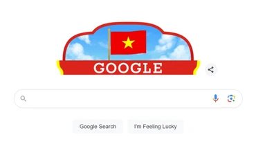 Google thay ảnh đại diện chào mừng Quốc khánh Việt Nam. (Ảnh chụp màn hình)