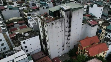 Chung cư xảy ra vụ cháy. 