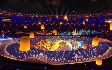 Toàn cảnh chương trình nghệ thuật khai mạc ASIAD 19.