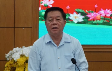 Trưởng Ban Tuyên giáo Trung ương Nguyễn Trọng Nghĩa phát biểu tại buổi làm việc.