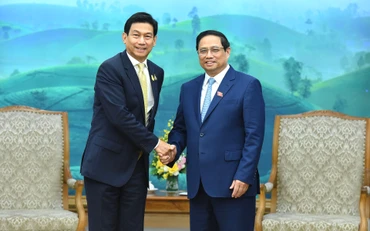 Thủ tướng Phạm Minh Chính đón Phó Thủ tướng, Bộ trưởng Ngoại giao Vương quốc Thái Lan Parnpree Bahiddha-Nukara.