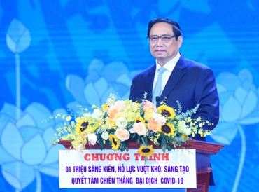 [Ảnh] Thủ tướng Phạm Minh Chính dự Lễ tôn vinh “Sáng kiến vượt khó, sáng tạo, chiến thắng đại dịch”