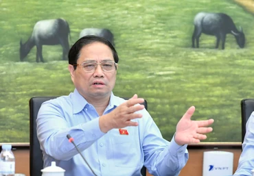 Thủ tướng Phạm Minh Chính phát biểu tại phiên thảo luận. (Ảnh: Đăng Khoa)