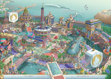 Poster chính thức của Thế vận hội Paris 2024. 
