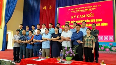 Lễ phát động chống tảo hôn, hôn nhân cận huyết thống tại huyện Bắc Hà (Lào Cai) ngày 28/6.