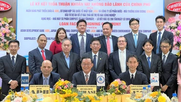 Lễ ký hợp đồng tín dụng trị giá 7 triệu USD giữa JICA và BIWASE.