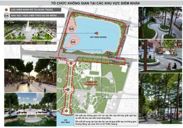Phối cảnh không gian đi bộ phố Trần Nhân Tông và vùng phụ cận.