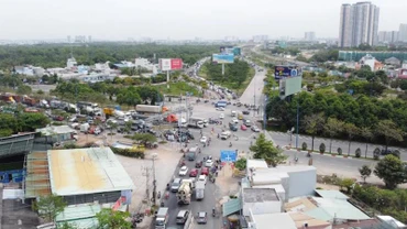 Nút giao thông An Phú (thành phố Thủ Đức) được bố trí vốn 375 tỷ đồng. (Ảnh: QUANG QUÝ)