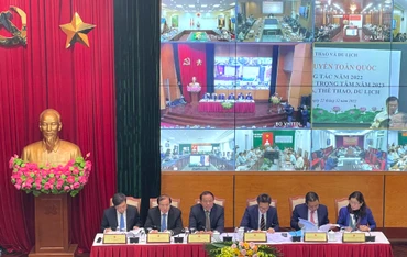 Lãnh đạo Bộ tại hội nghị
