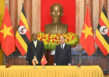 [Ảnh] Lễ ký các văn kiện hợp tác giữa Việt Nam và Uganda