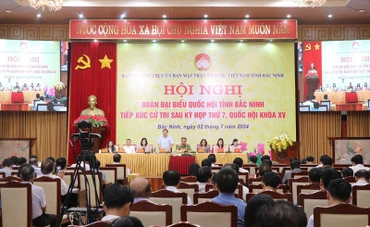 Quang cảnh hội nghị tiếp xúc cử tri.