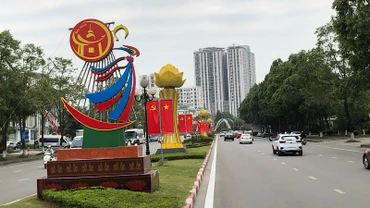 Một góc đường phố tại thành phố Bắc Ninh.