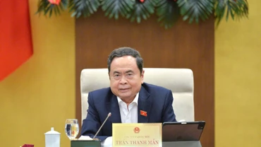 Chủ tịch Quốc hội Trần Thanh Mẫn phát biểu tại phiên họp. (Ảnh Duy Linh)