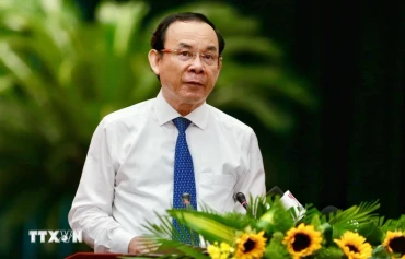 Ông Nguyễn Văn Nên, Ủy viên Bộ Chính trị, Bí thư Thành ủy Thành phố Hồ Chí Minh. (Ảnh: TTXVN)